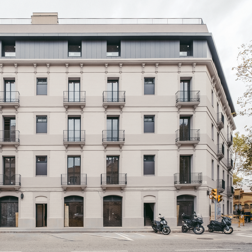 picture of renovated apartment building in barcelona